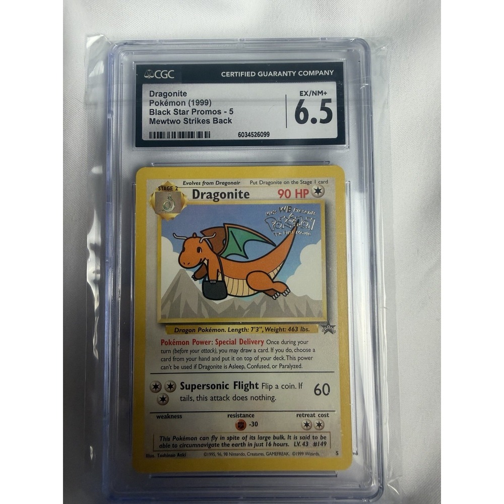 Dragonite Pokémon (1999) Black Star Promos - 5 Mewtwo Strikes Back